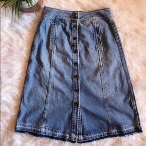 Anthropologie Denim Skirt